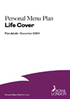 Plan details for the Personal Menu Plan Life Cover
